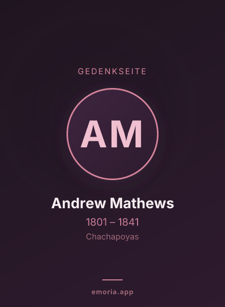 Gedenkportrait von Andrew Mathews