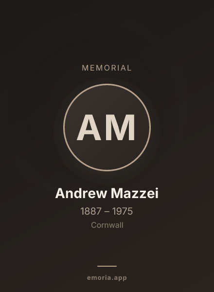 Memorial portrait of Andrew Mazzei