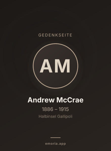 Gedenkportrait von Andrew McCrae