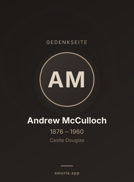 Gedenkportrait von Andrew McCulloch