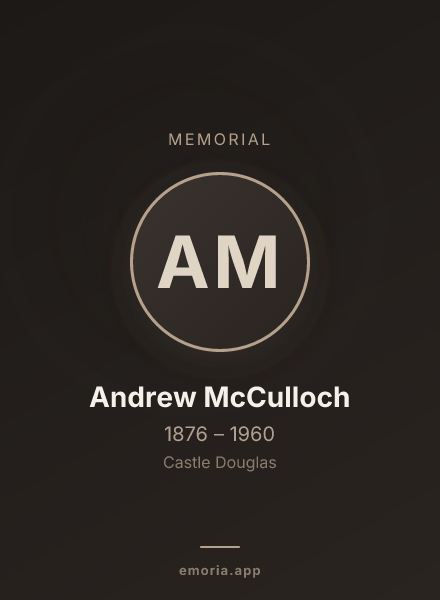 Memorial portrait of Andrew McCulloch