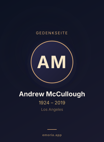 Gedenkportrait von Andrew McCullough