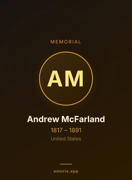Memorial portrait of Andrew McFarland