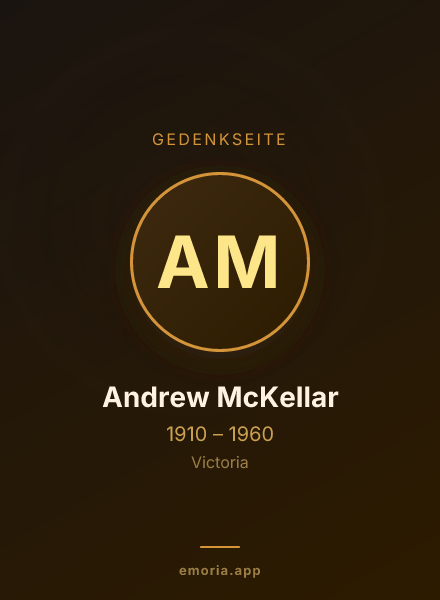 Gedenkportrait von Andrew McKellar