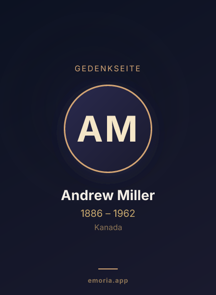 Gedenkportrait von Andrew Miller