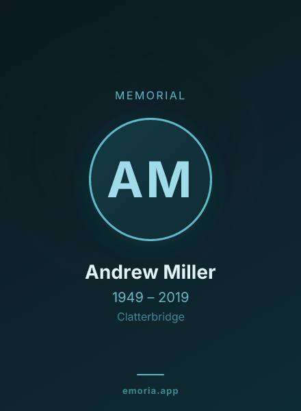 Memorial portrait of Andrew Miller