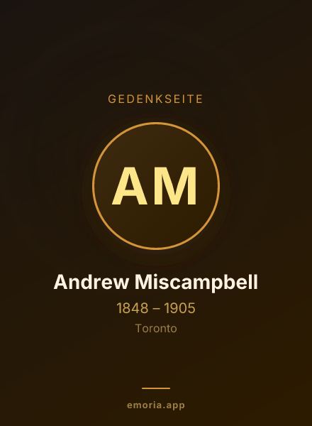 Gedenkportrait von Andrew Miscampbell
