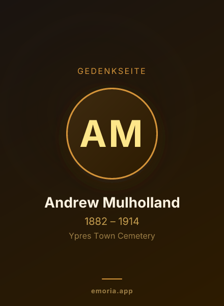 Gedenkportrait von Andrew Mulholland