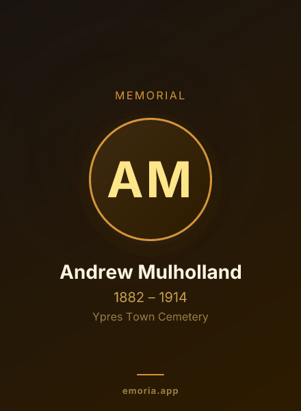 Memorial portrait of Andrew Mulholland