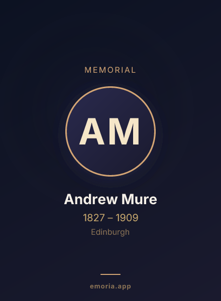 Memorial portrait of Andrew Mure