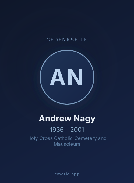 Gedenkportrait von Andrew Nagy