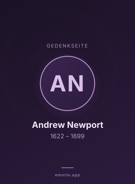 Gedenkportrait von Andrew Newport