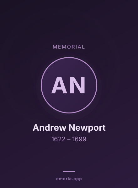Memorial portrait of Andrew Newport