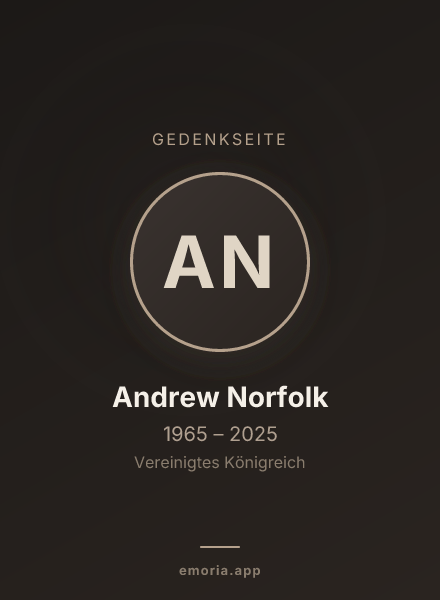 Gedenkportrait von Andrew Norfolk