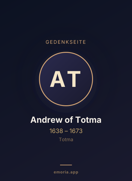 Gedenkportrait von Andrew of Totma