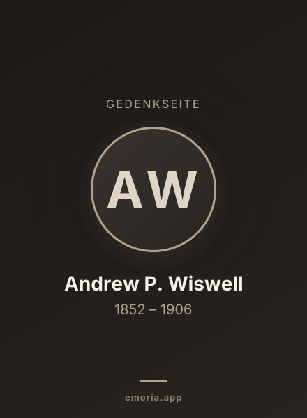 Gedenkportrait von Andrew P. Wiswell