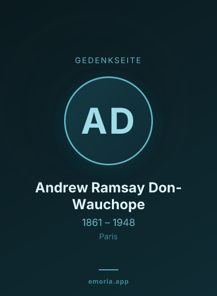Gedenkportrait von Andrew Ramsay Don-Wauchope