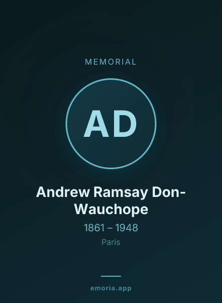 Memorial portrait of Andrew Ramsay Don-Wauchope