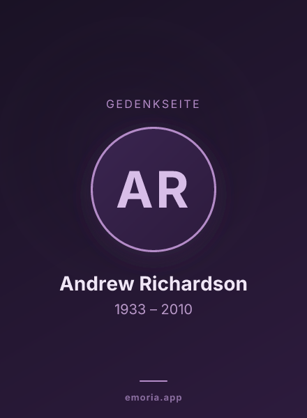 Gedenkportrait von Andrew Richardson