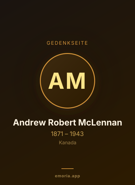 Gedenkportrait von Andrew Robert McLennan