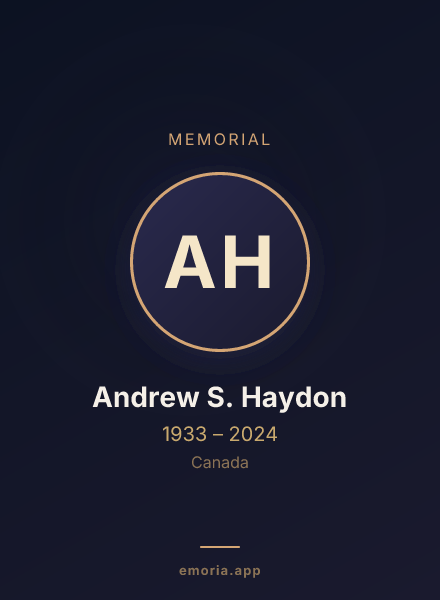 Memorial portrait of Andrew S. Haydon