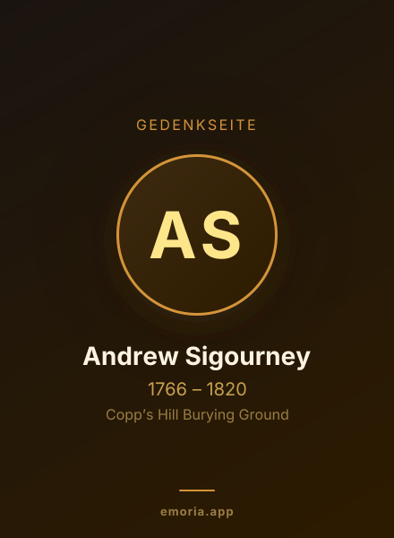 Gedenkportrait von Andrew Sigourney