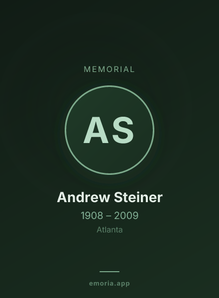 Memorial portrait of Andrew Steiner