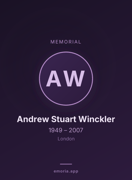 Memorial portrait of Andrew Stuart Winckler