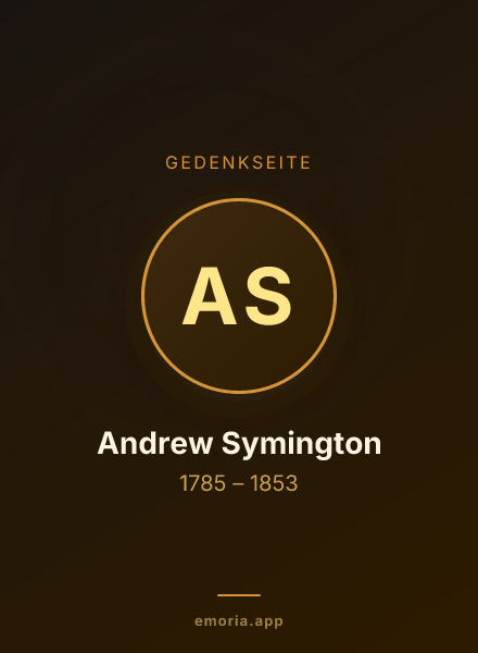 Gedenkportrait von Andrew Symington