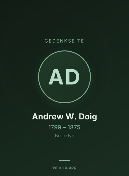 Gedenkportrait von Andrew W. Doig