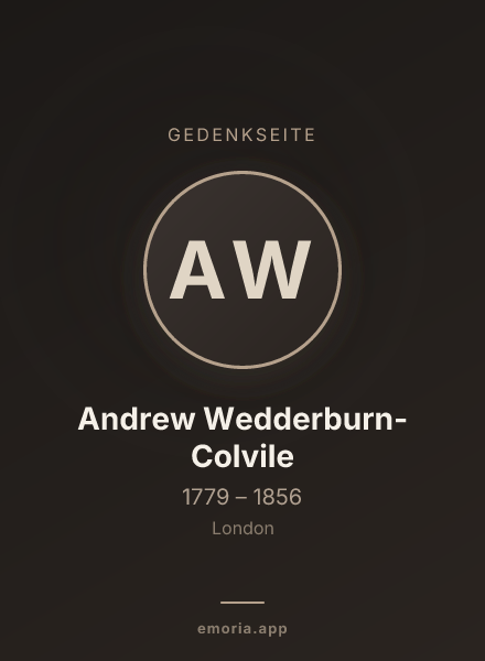 Gedenkportrait von Andrew Wedderburn-Colvile
