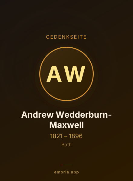Gedenkportrait von Andrew Wedderburn-Maxwell