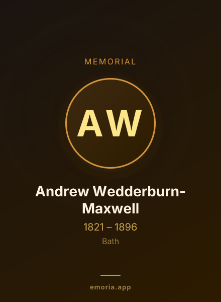 Memorial portrait of Andrew Wedderburn-Maxwell