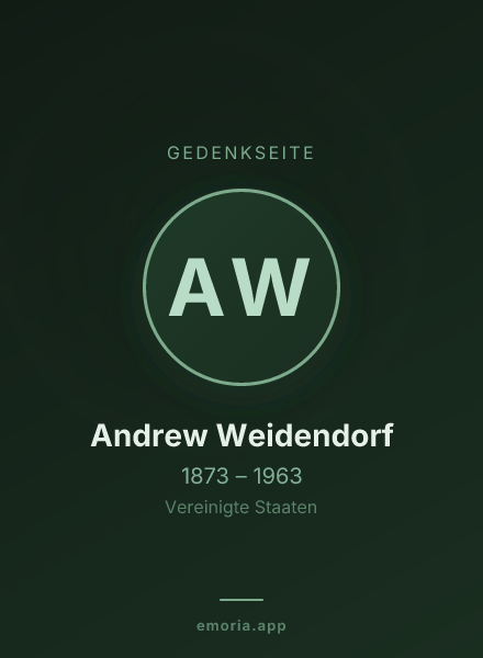 Gedenkportrait von Andrew Weidendorf