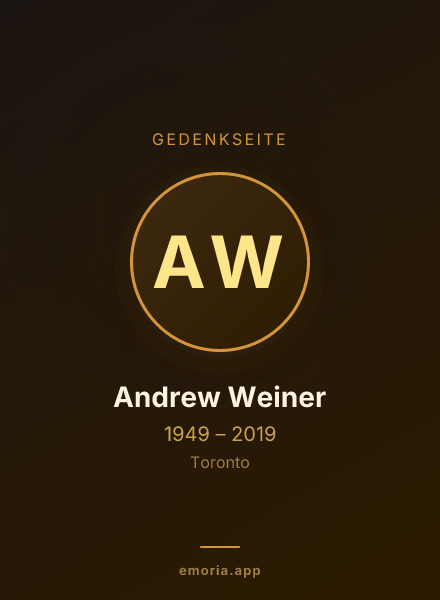 Gedenkportrait von Andrew Weiner