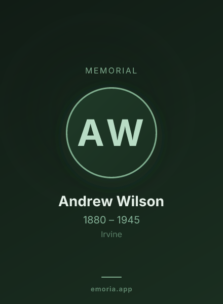 Memorial portrait of Andrew Wilson