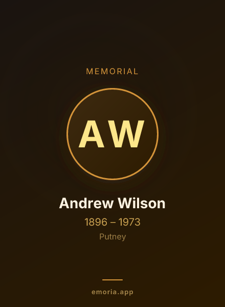 Memorial portrait of Andrew Wilson