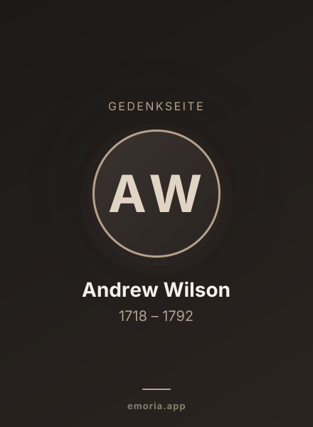 Gedenkportrait von Andrew Wilson