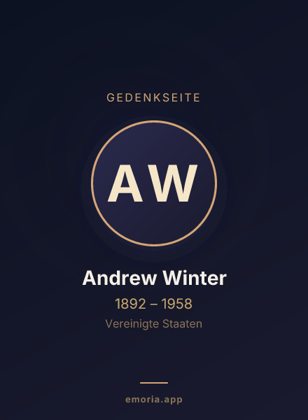 Gedenkportrait von Andrew Winter