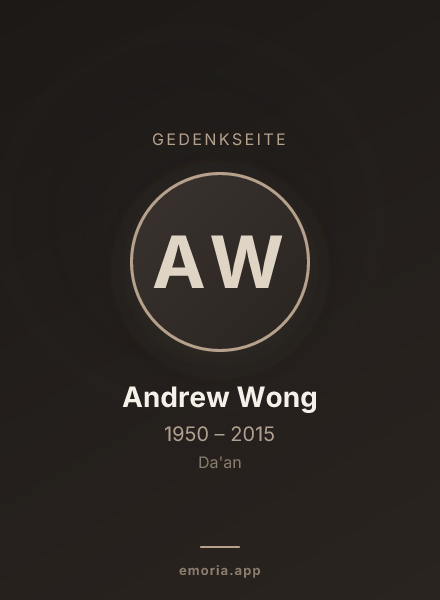 Gedenkportrait von Andrew Wong