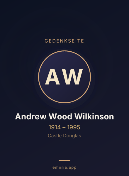 Gedenkportrait von Andrew Wood Wilkinson