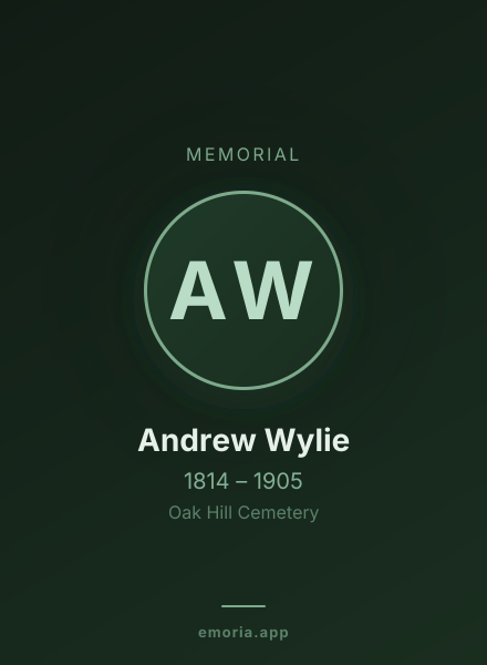 Memorial portrait of Andrew Wylie