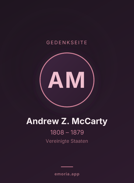 Gedenkportrait von Andrew Z. McCarty