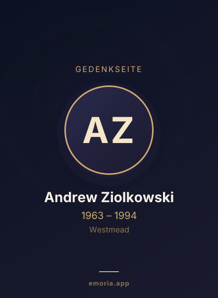 Gedenkportrait von Andrew Ziolkowski