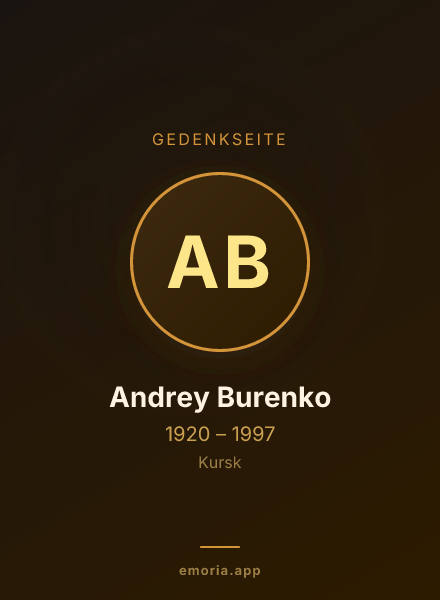 Gedenkportrait von Andrey Burenko