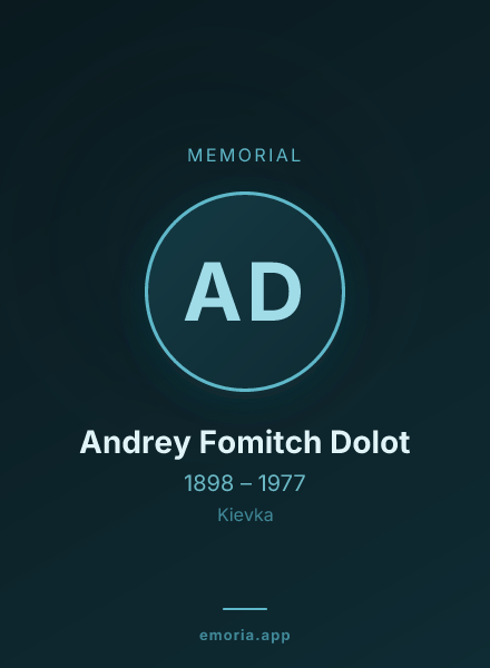 Memorial portrait of Andrey Fomitch Dolot