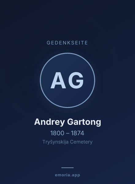 Gedenkportrait von Andrey Gartong