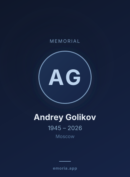 Memorial portrait of Andrey Golikov