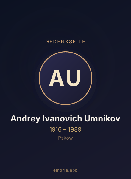 Gedenkportrait von Andrey Ivanovich Umnikov