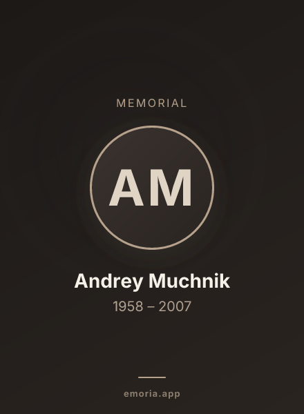 Memorial portrait of Andrey Muchnik